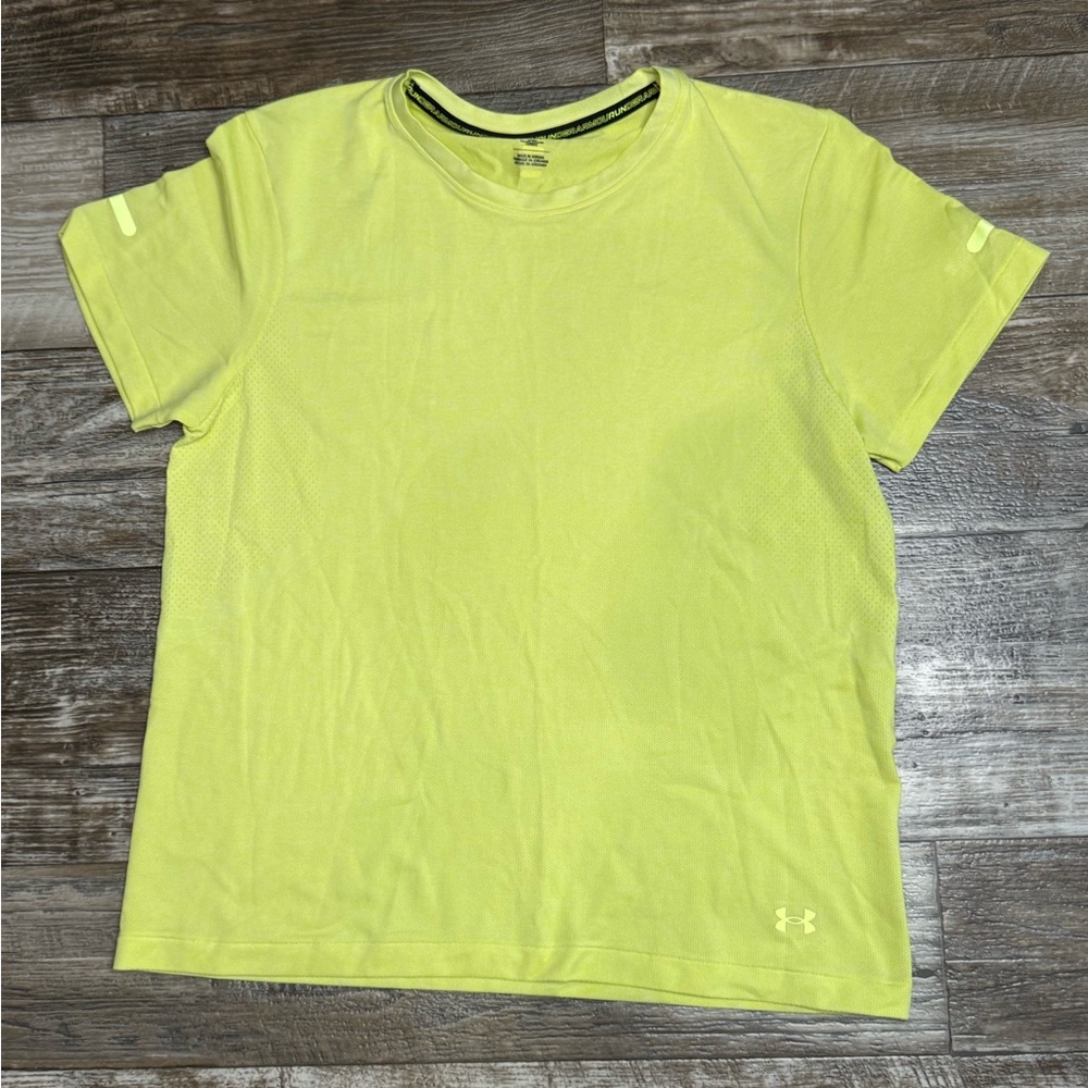 Under Armour Women’s Lime yellow running  T-Shirt